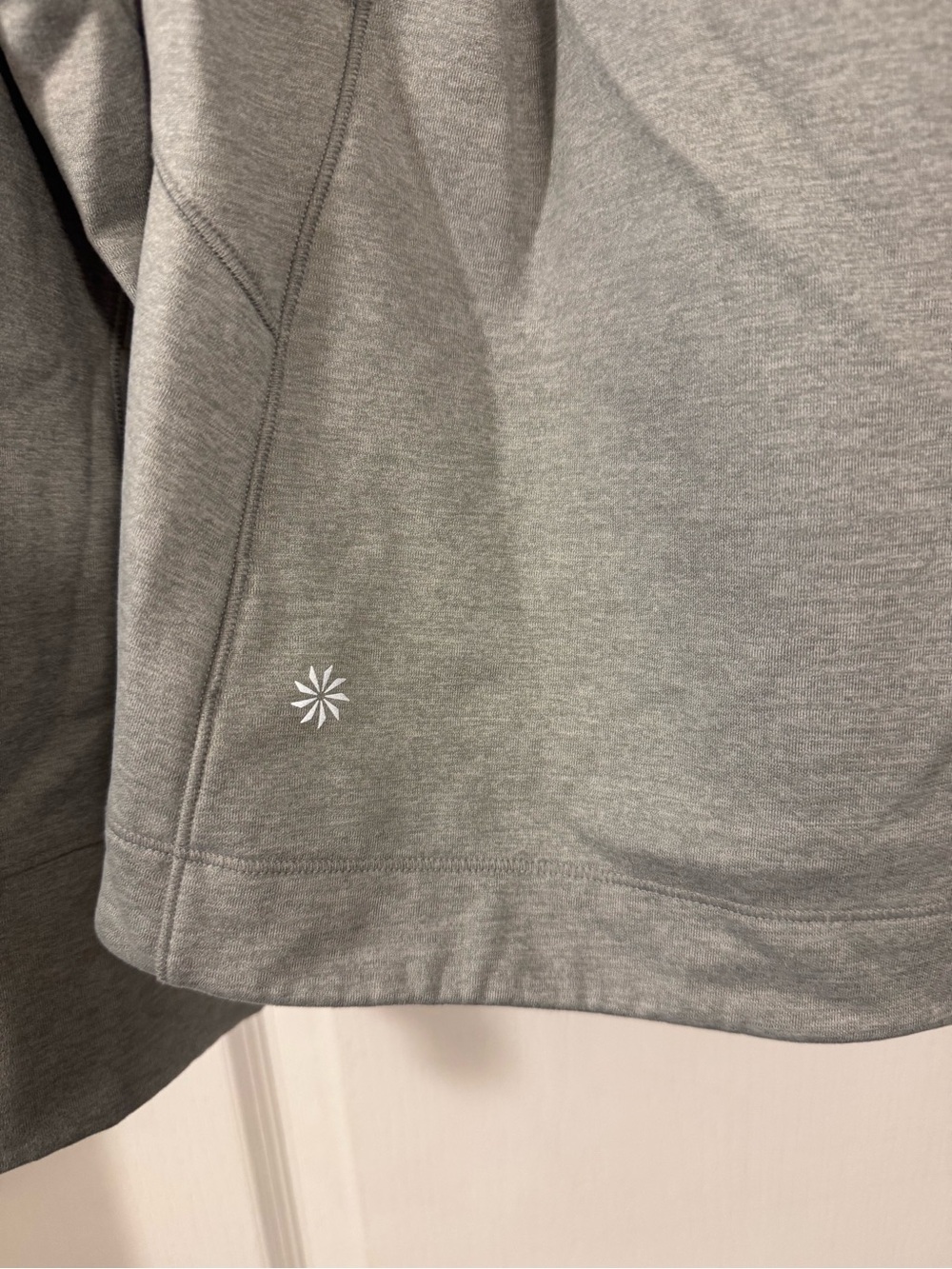 Athleta Light Gray Zip Hoodie with Branded Pull - Picture 9 of 16